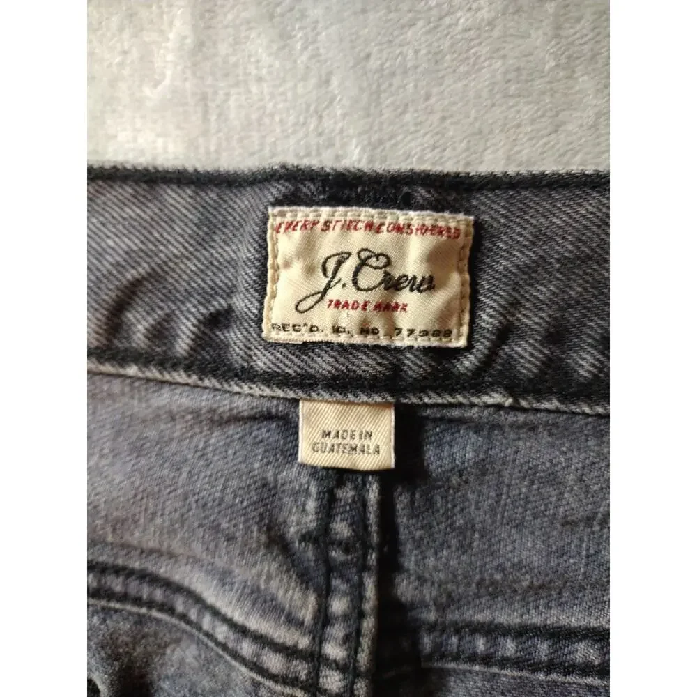 J.CREW 484 Jeans Mens 35x32 Black Tapered Leg Slim Cotton Western Grunge Goth